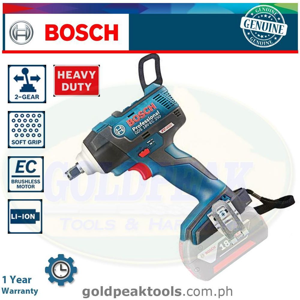 Bosch GDS 18V EC 250 Cordless Impact Wrench (Bare Tool) - Goldpeak Tools PH Bosch