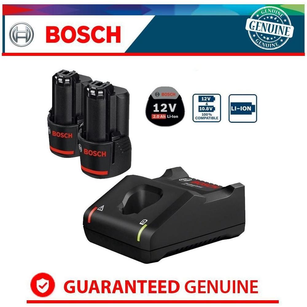Bosch 18V Starter Kit 2x 2.0AH + GAL 18V-40 [Battery & Charger Bundle]