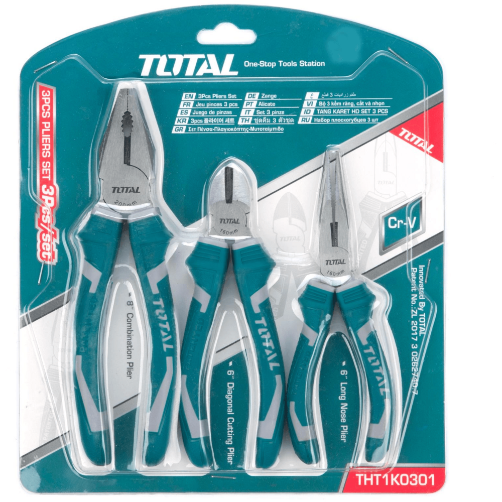 Total THT1K0301 3pcs Pliers Set | Total by KHM Megatools Corp.