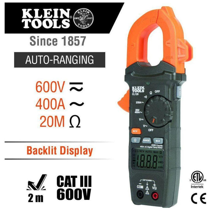 Klein CL120 Digital Clamp Meter / Tester – KHM Megatools Corp.