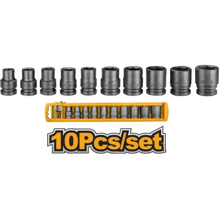 Ingco HKISSD12101 10pcs Impact Socket Wrench Set 1/2" Drive - KHM Megatools Corp.