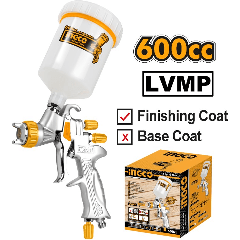 Ingco ASG1065 HVLP Paint Spray Gun Gravity Type [2Bar] - KHM Megatools Corp. Main image