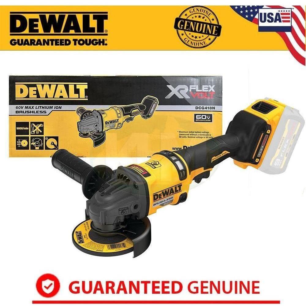 Dewalt DCG418N 60V Flexvolt™ Cordless Angle Grinder 5" (Brushless) [Bare] - KHM Megatools Corp.