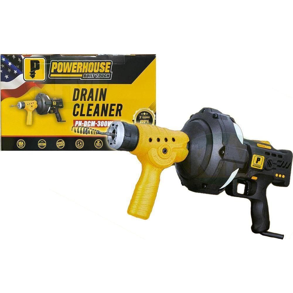 Powerhouse PH-DCM-300W Drain Cleaner / Sink Auger Cleaning Machine ...