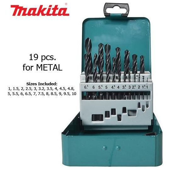 Makita D-54081 HSS-R Metal Drill Bit Set 19pcs. - Goldpeak Tools PH Makita