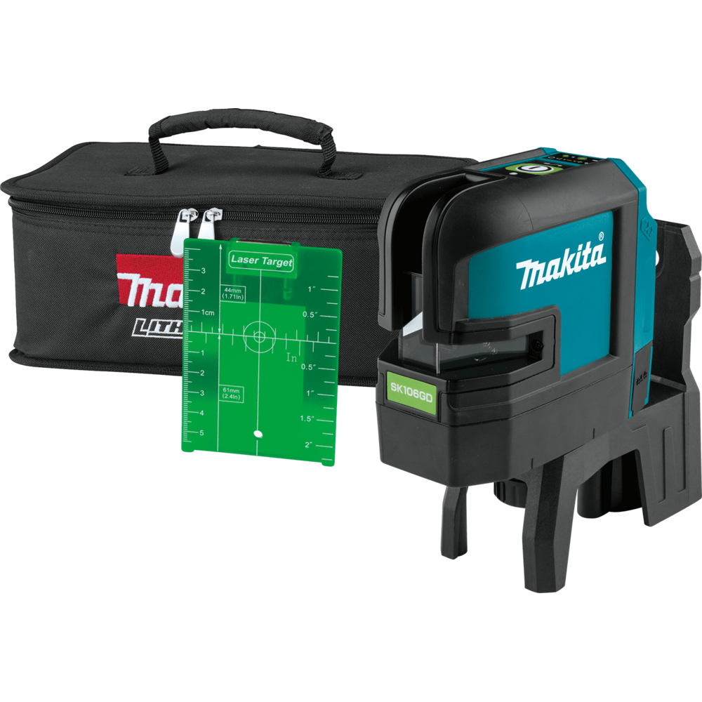 Makita SK106GDZ Cordless Cross Line Laser Level (Green) 12V CXT [Bare] - KHM Megatools Corp.