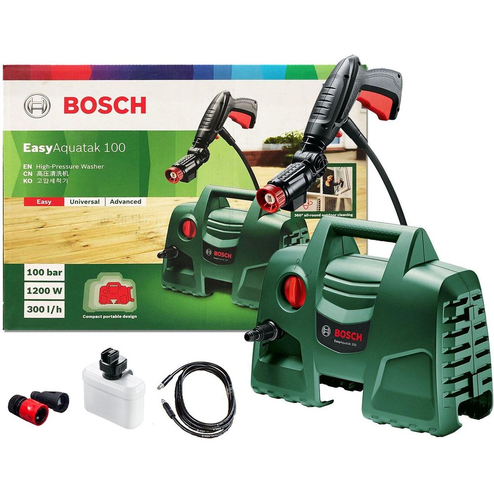 Bosch Easy AQUATAK 100 High Pressure Washer (Short 360 Gun) - Goldpeak Tools PH Bosch