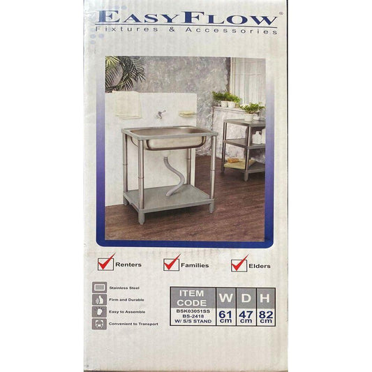 EasyFlow SBS-248 Stainless Sink with Stand (BSK03051SS) - KHM Megatools Corp.
