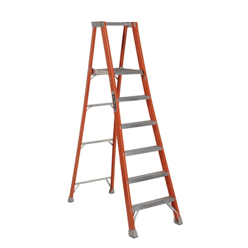 Louisville FP1500 Fiberglass Platform Type Step Ladder / A-Type Ladder (300 lbs)