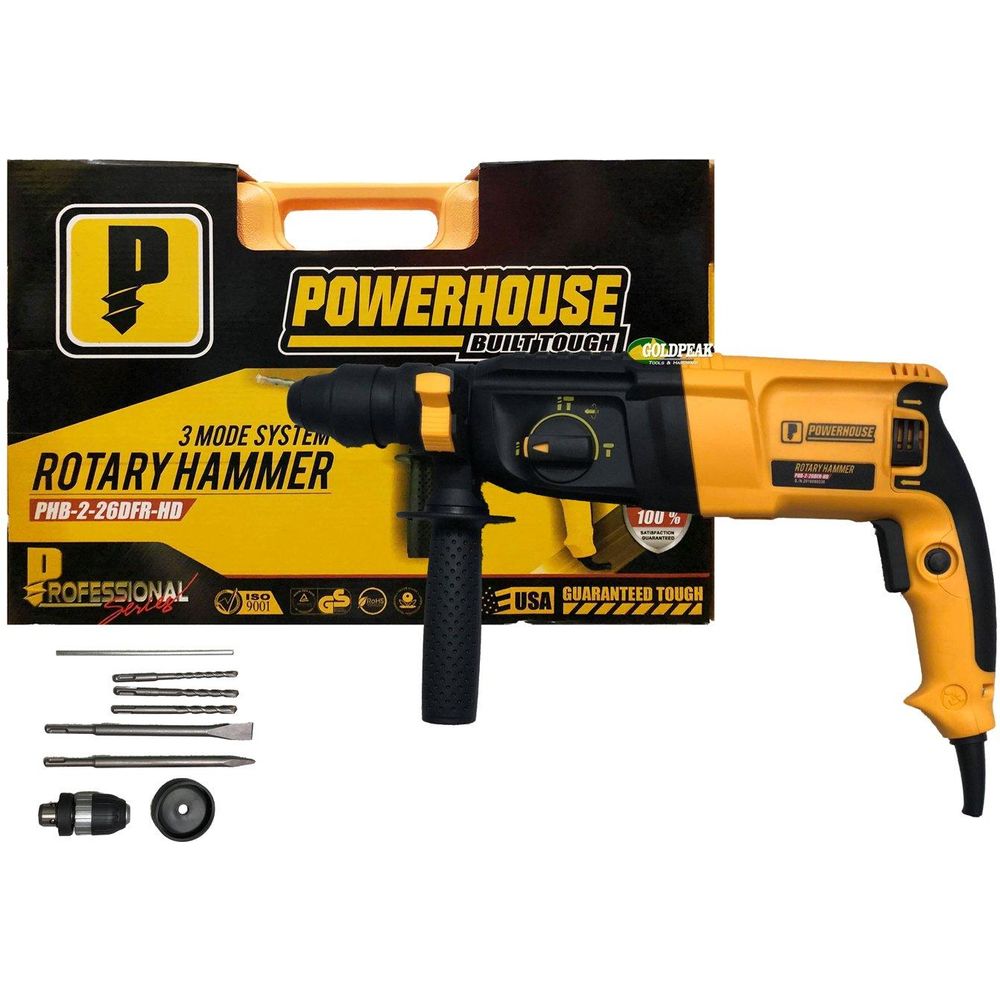 Powerhouse PHB-2-26-DFR-HD SDS-plus Rotary Hammer - Goldpeak Tools PH Powerhouse