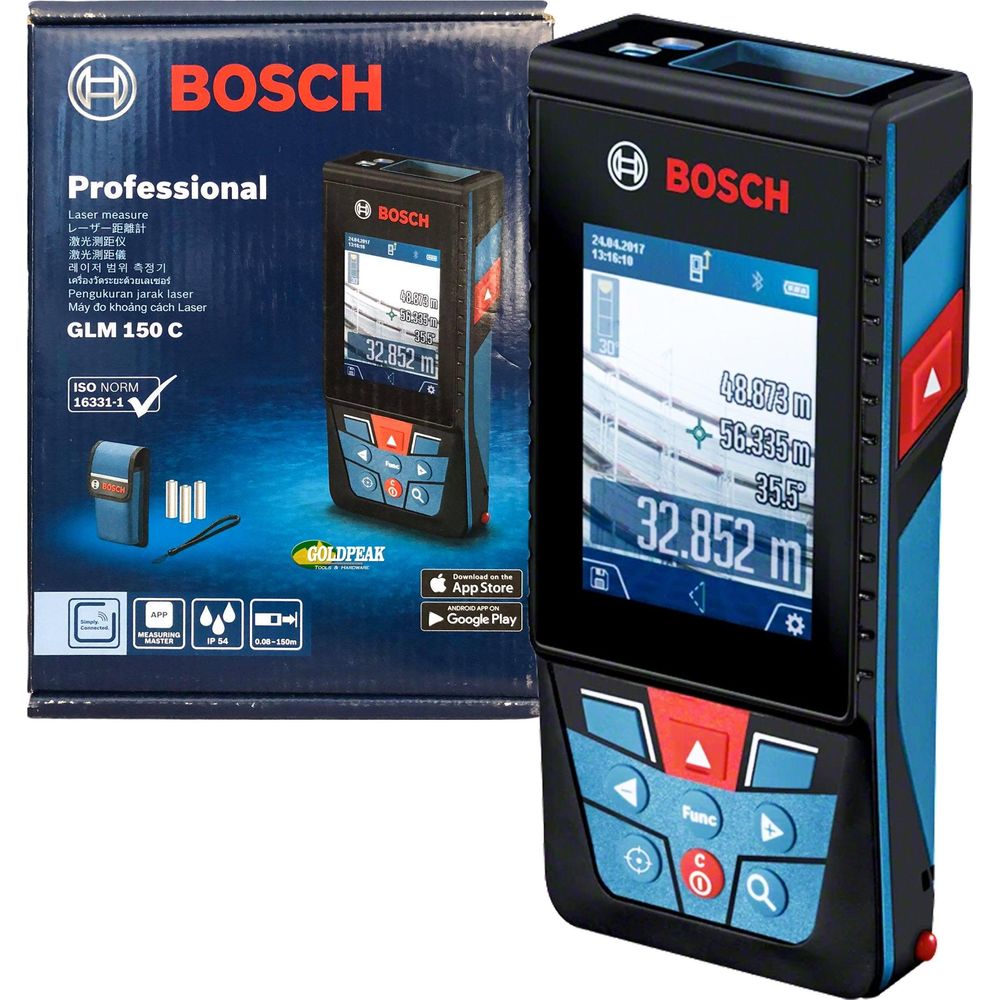 Bosch GLM 150 C Laser Rangefinder / Distance Measurer with Camera - Goldpeak Tools PH Bosch