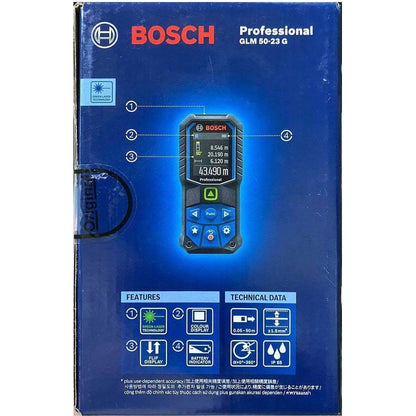 Bosch GLM 50-23 G Laser Rangefinder / Digital Distance Measure [50 meters] | Bosch by KHM Megatools Corp.