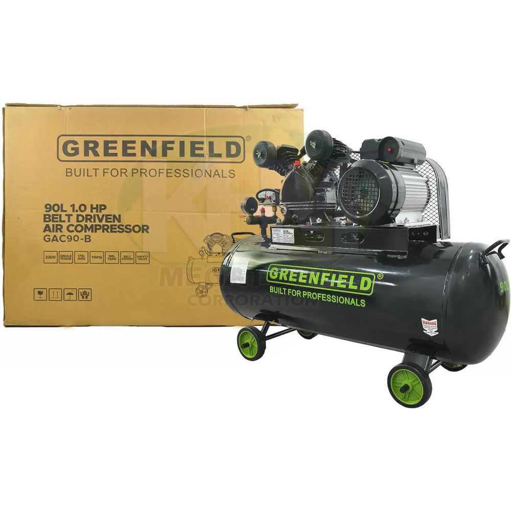 Greenfield GAC90-B 1 HP Belt Driven Air Compressor 90L 115psi