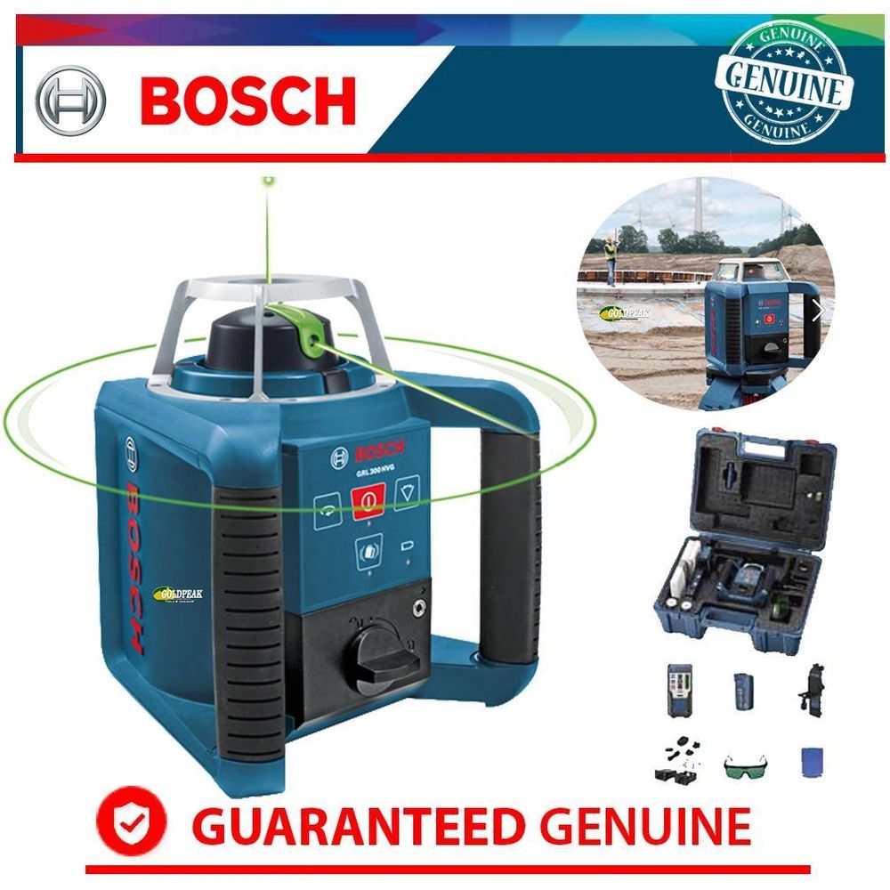 Bosch GRL 300 HVG Set Rotation Laser Level / Line Laser (Green Laser) - Goldpeak Tools PH Bosch