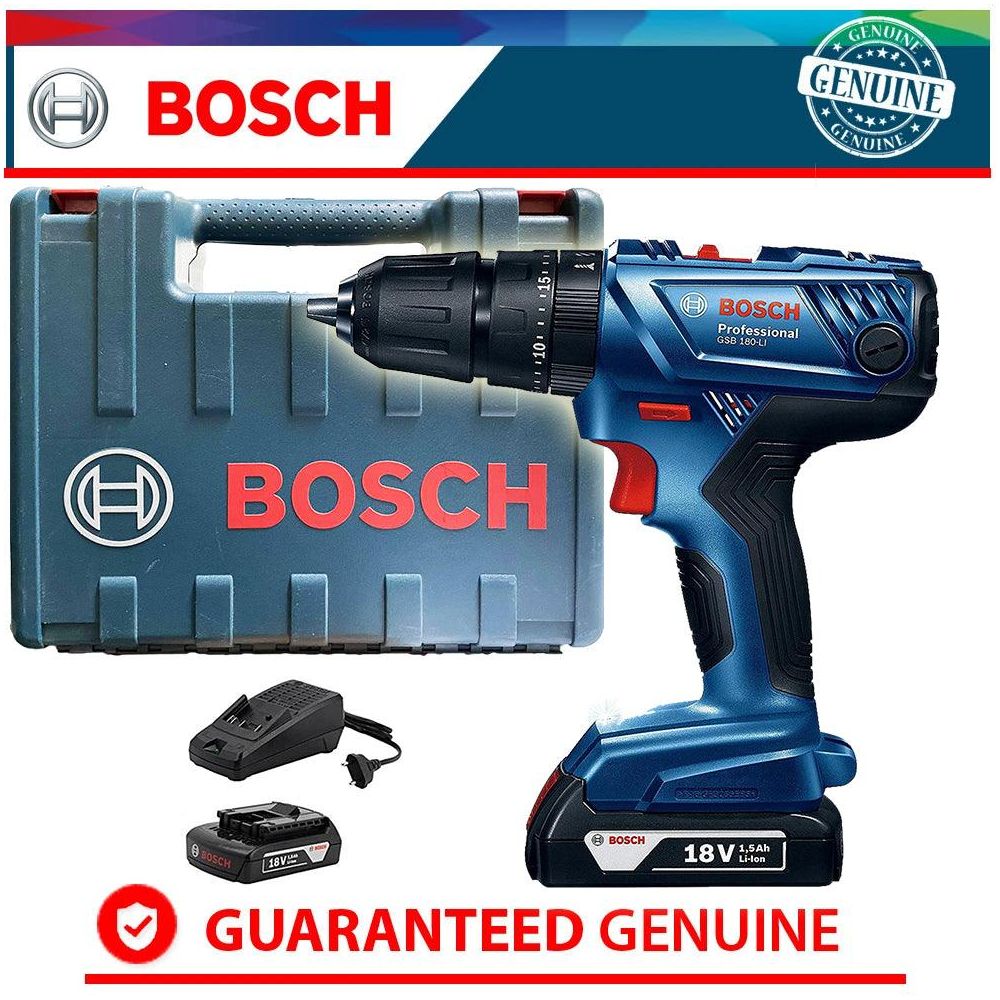 Bosch GSB 180-Li Cordless Hammer Drill 3/8" (10mm) 18V | Bosch by KHM Megatools Corp.