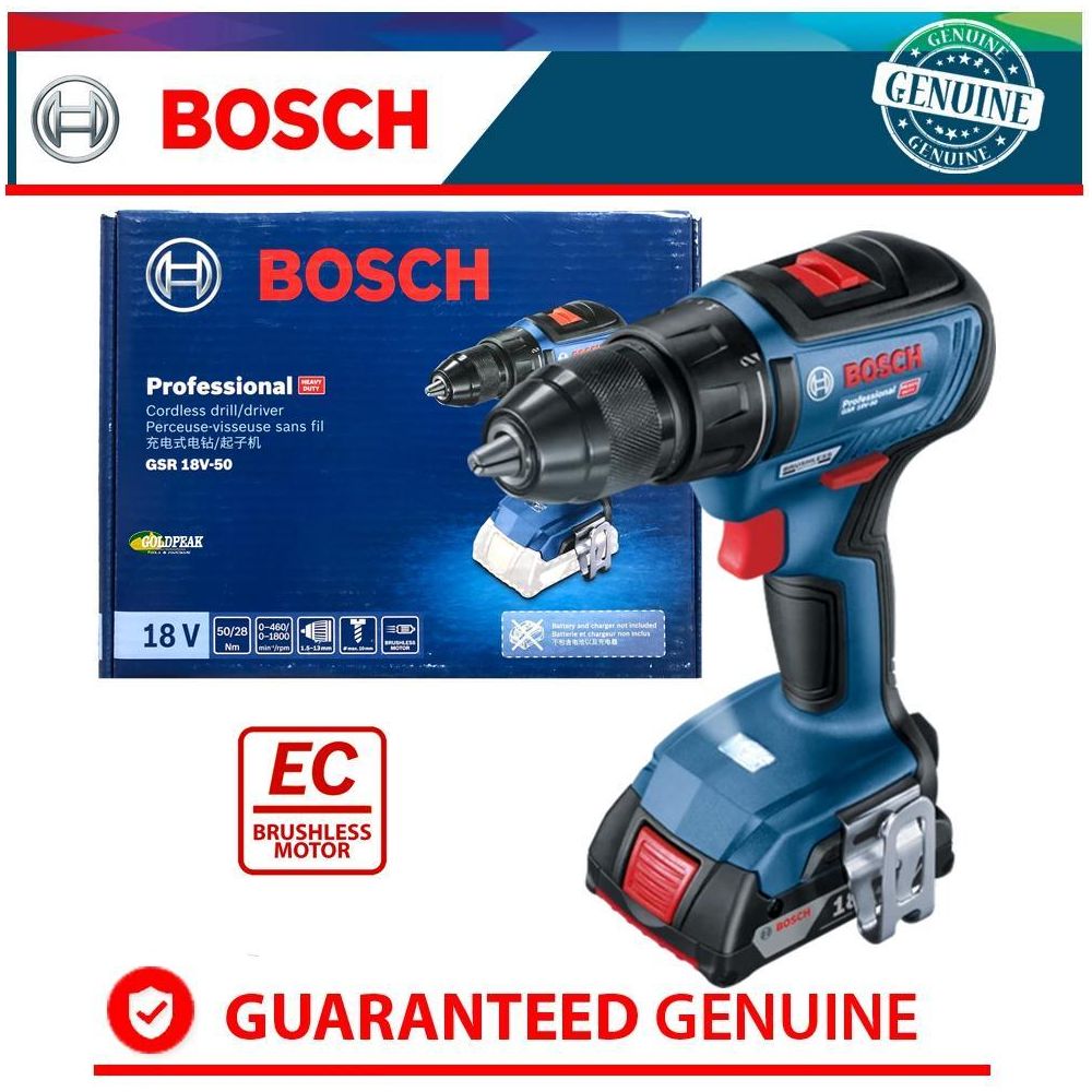 Bosch GSR 18V-50 Cordless Brushless Drill / Driver (Bare) - Goldpeak Tools PH Bosch