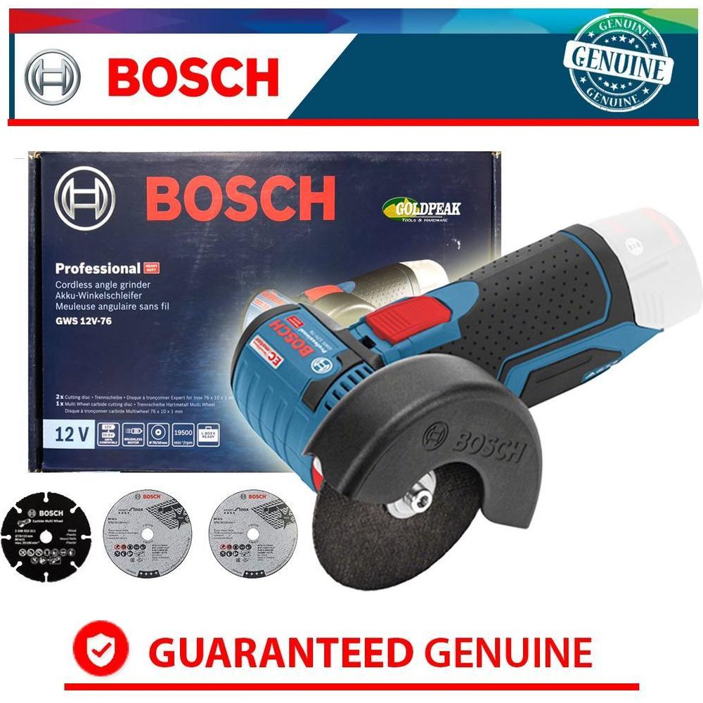 Bosch GWS 12V-76 Brushless Cordless Angle Grinder (Bare Tool) - Goldpeak Tools PH Bosch