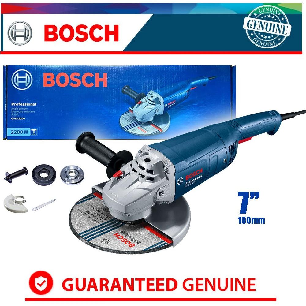 Bosch GWS 2200 / 2200-180 Large Angle Grinder 7" (180mm) 2200W | Bosch by KHM Megatools Corp.