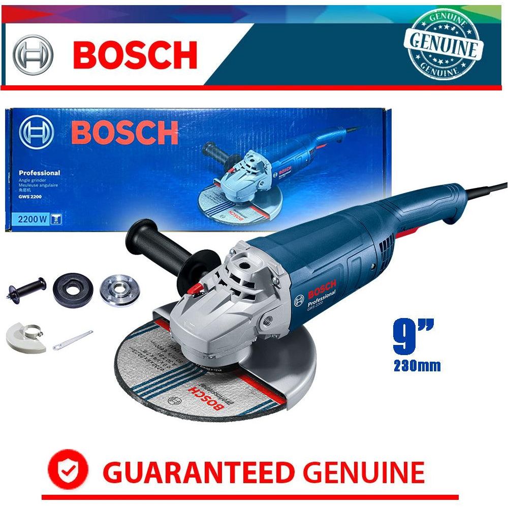 Bosch GWS 2200 / 2200-230 Large Angle Grinder 9" (230mm) 2200W | Bosch by KHM Megatools Corp.