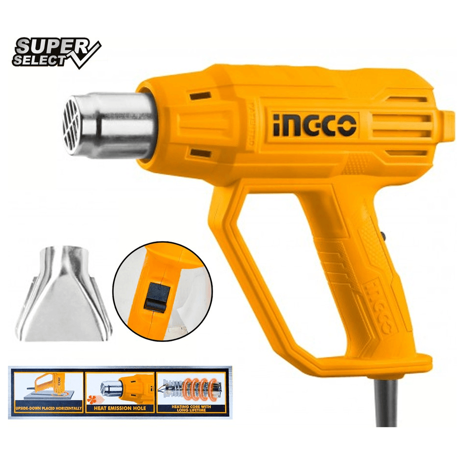 Ingco HG2000385 Heat Gun / Hot Air Gun 2000W (SS) - KHM Megatools Corp.