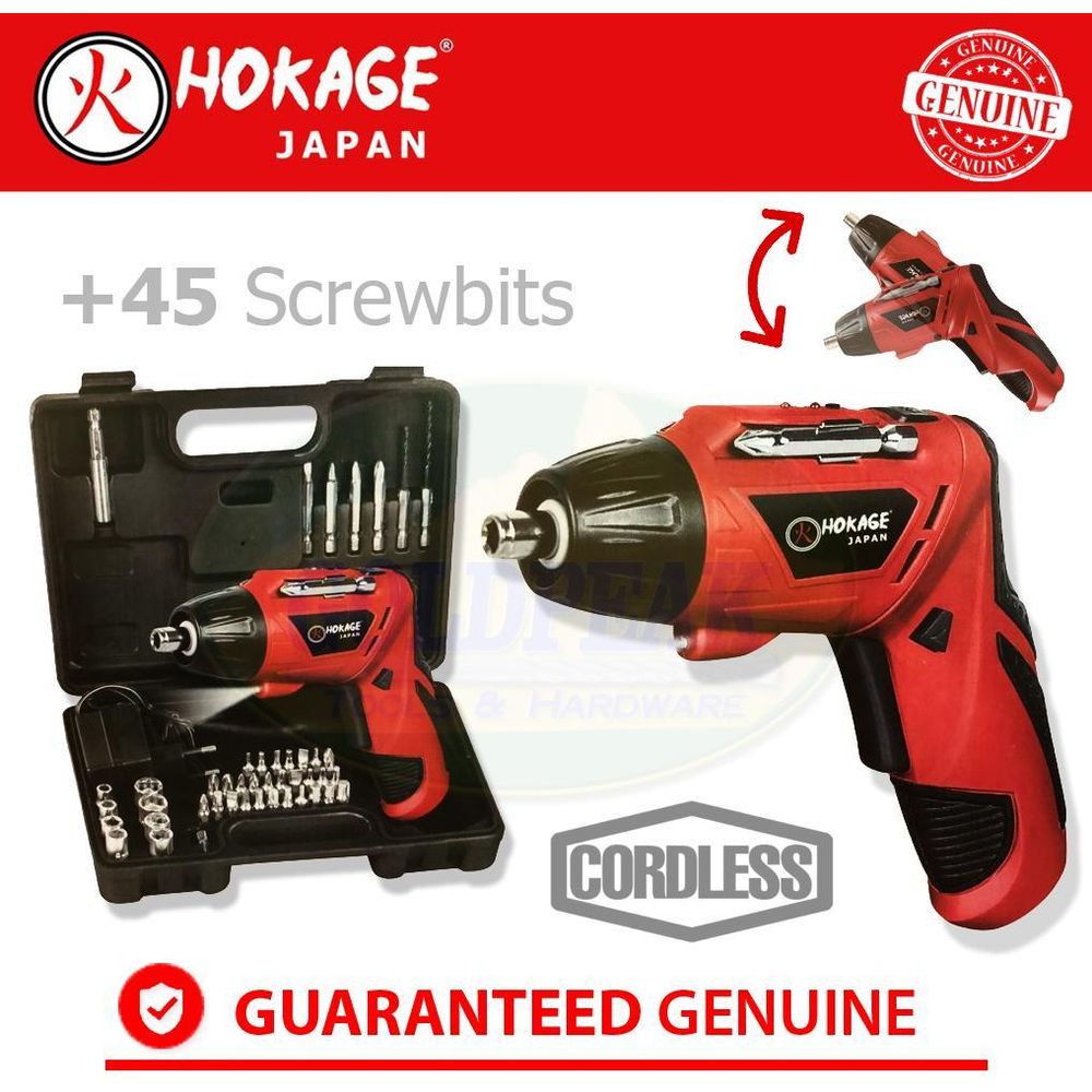 Hokage HKG-CS45K Cordless Screwdriver Kit with Case - Goldpeak Tools PH Hokage