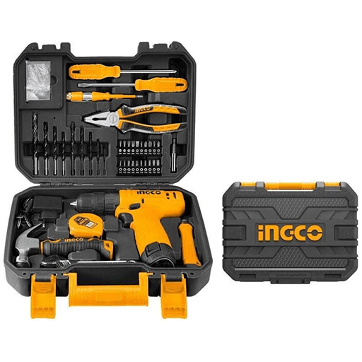 Inco Toolset Ingco HKTHP10811 81pcs Household Tools Set (Cordless Drill + Accs)