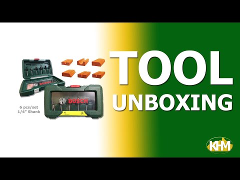 Bosch Router Bit Set 1/4" Shank (6pcs) [2607019462]