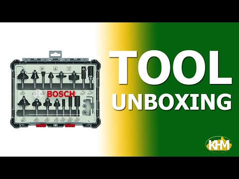 Bosch Router Bit Set 1/4" Shank (15pcs) [2607017473]