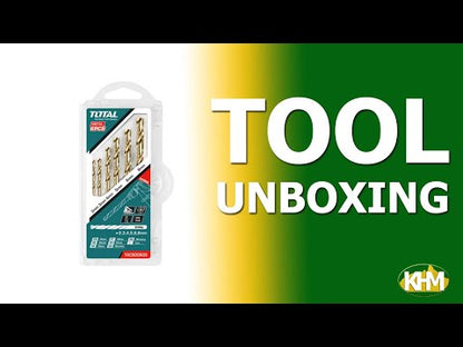 Total TACSD0605 6pcs HSS Twist Metal Drill Bit Set