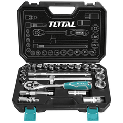 Total THT121251 25pcs Socket Wrench Set 1/2" Drive | Total by KHM Megatools Corp.