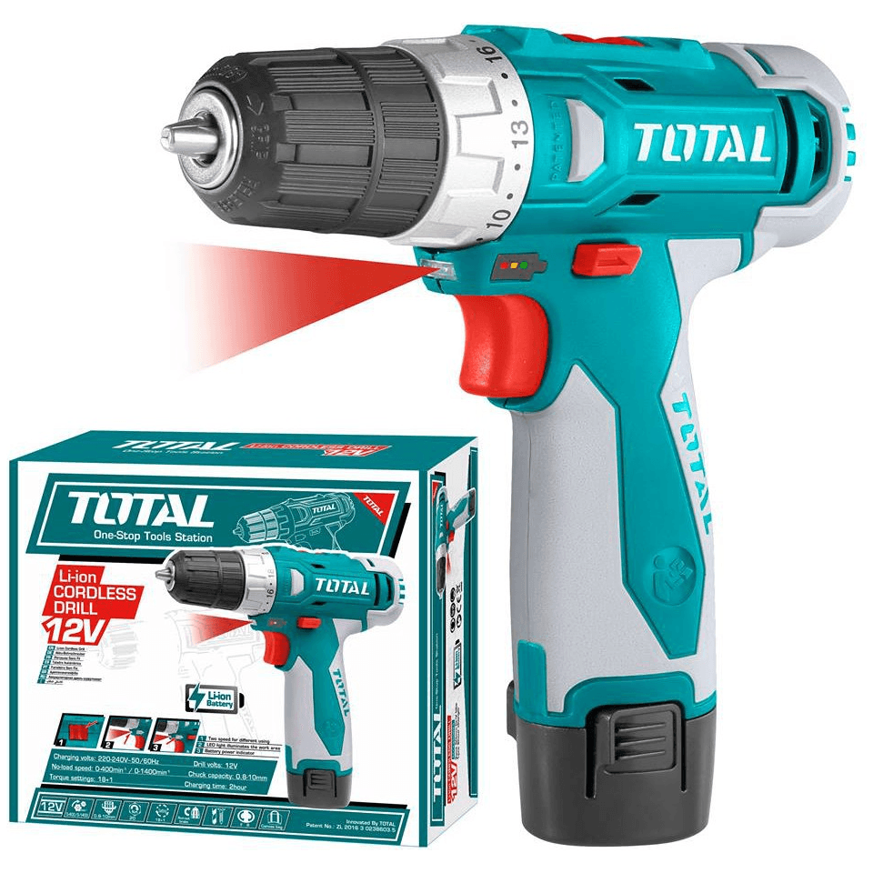 Total TDLI228120-1 12V Cordless Drill | Total by KHM Megatools Corp.