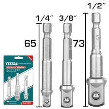 Total 1/4" Hex to Socket Wrench Adapter | Total by KHM Megatools Corp.