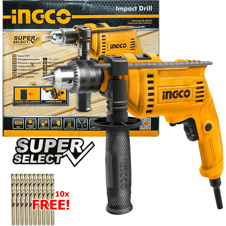 Ingco ID68016P / ID6808 Hammer Drill 13mm 680W [SS]