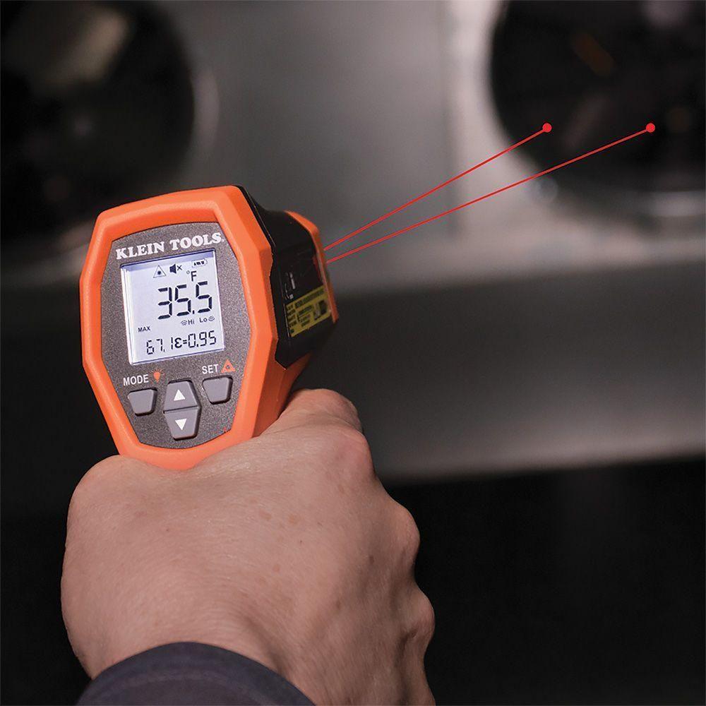 Commercial Heavy Duty Infrared Thermometer with circle laser, Double  mould, Type K Probe, Adjustable Emmissivity