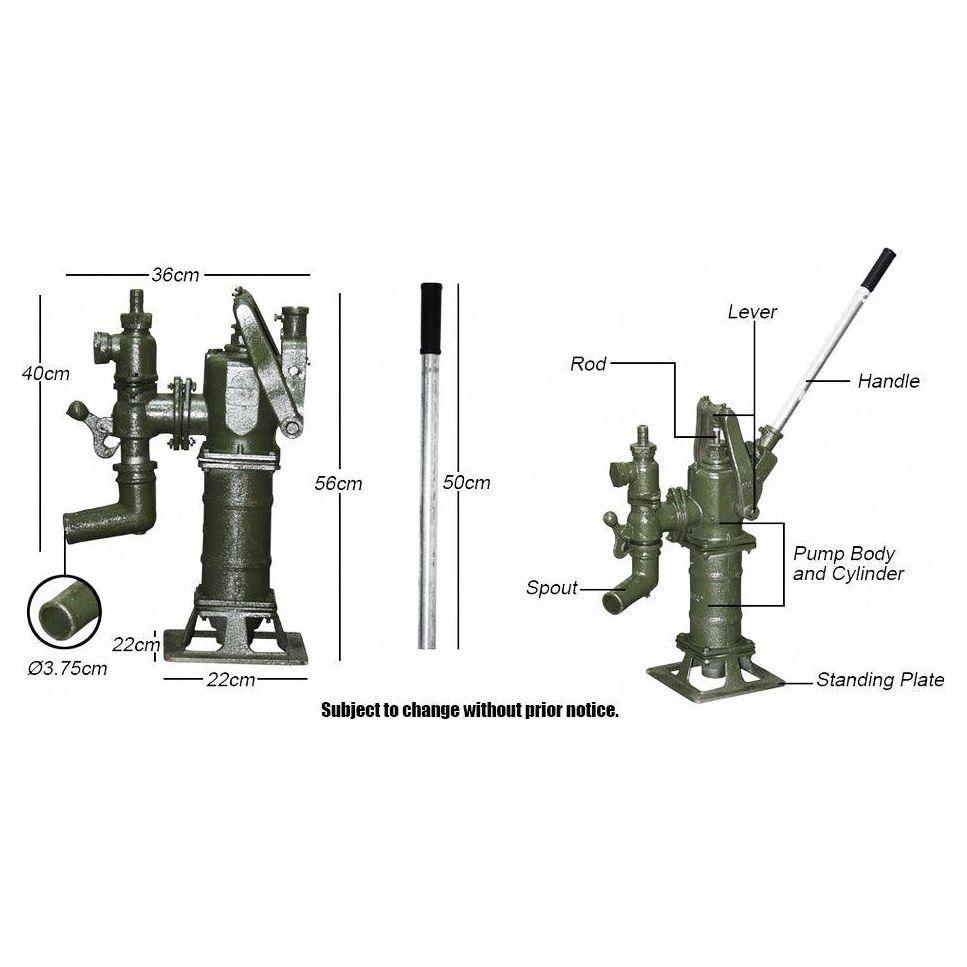 Poso Inlet Size Jetmatic Manual Water Hand Pump Poso