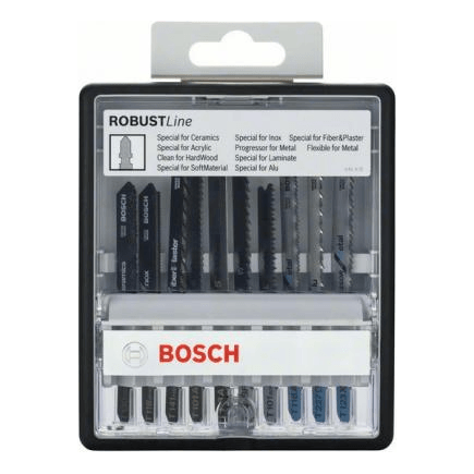 Bosch 10pcs Expert Jigsaw Blade Set (2607010574) - KHM Megatools Corp. Main image