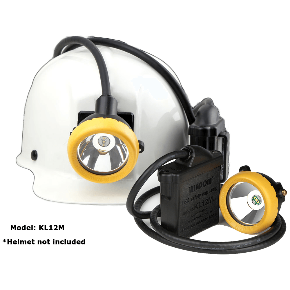 Wisdom KL12M Miner's LED Cap Corded Mining Lamp / Head Light (with NWB 25 Charger)