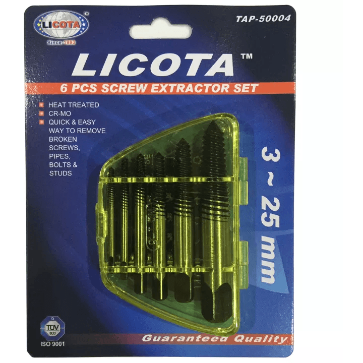 Licota TAP-50004 6pcs Screw Extractor Set | Licota by KHM Megatools Corp.