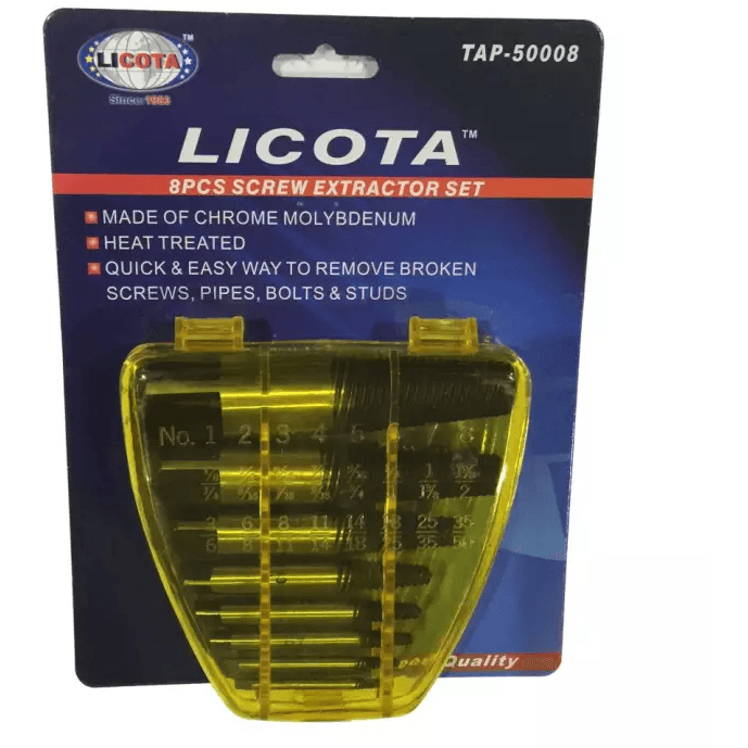 Licota TAP-50008 8pcs Screw Extractor Set | Licota by KHM Megatools Corp.