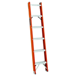 Louisville FH1000 Fiberglass Shelf Single Ladder (300 lbs) [Rectangle Step]