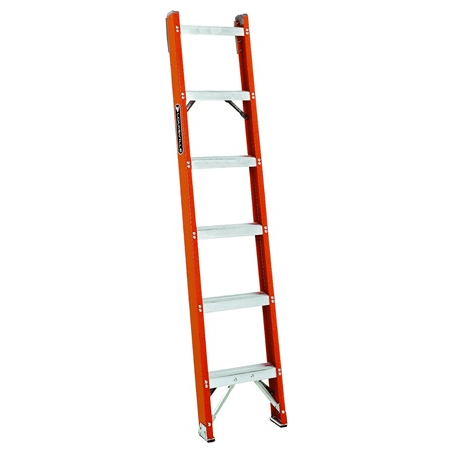 Louisville FH1000 Fiberglass Shelf Single Ladder (300 lbs) [Rectangle Step] - KHM Megatools Corp.