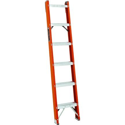 Louisville FH1000 Fiberglass Shelf Single Ladder (300 lbs) [Rectangle Step] - KHM Megatools Corp.