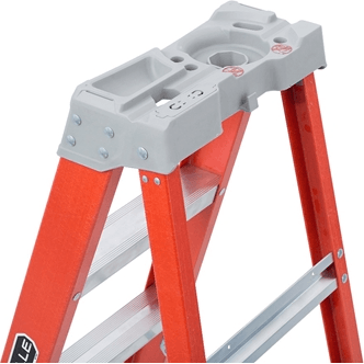 Louisville FS1500 Fiberglass Step Ladder / A-Type Ladder (300 lbs - Orange) - KHM Megatools Corp.