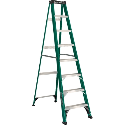Louisville FS4000 Fiberglass Step Ladder / A-Type Ladder (225 lbs) [Green] - KHM Megatools Corp.