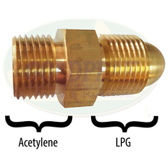Acetylene to LPG Adapter Fitting for Welding & Cutting Outfit - Goldpeak Tools PH Generic