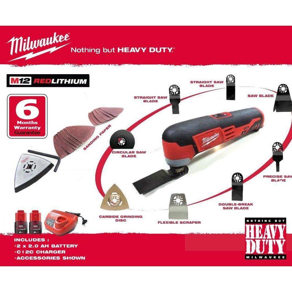 Milwaukee C12MT-S Cordless Oscillating Tool Kit Set - Goldpeak Tools PH Milwaukee