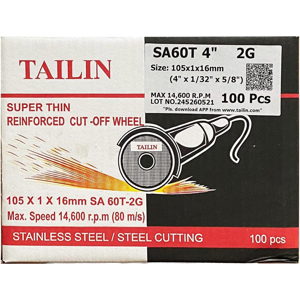 Tailin Stainless Cut Off Wheel 4" (Super Thin) - KHM Megatools Corp.