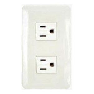 Omni P2-EG-PK 2pc Convenience Outlet with Ground in Plate (Flush Type) | Omni by KHM Megatools Corp.