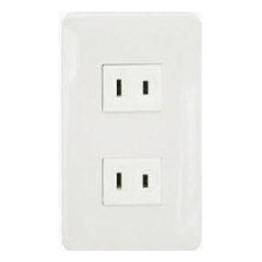 Omni P2-ER-PK 2pc Regular Outlet in Plate (Flush Type) | Omni by KHM Megatools Corp.