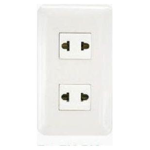 Omni P2-EU-PK 2pc Universal Outlet in Plate (Flush Type) | Omni by KHM Megatools Corp.